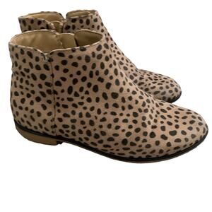 Girl’s ankle boots, Cat & Jack, leopard print, size 2